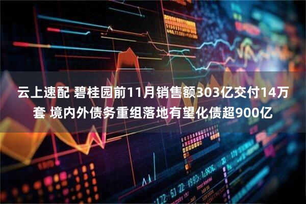 云上速配 碧桂园前11月销售额303亿交付14万套 境内外债务重组落地有望化债超900亿